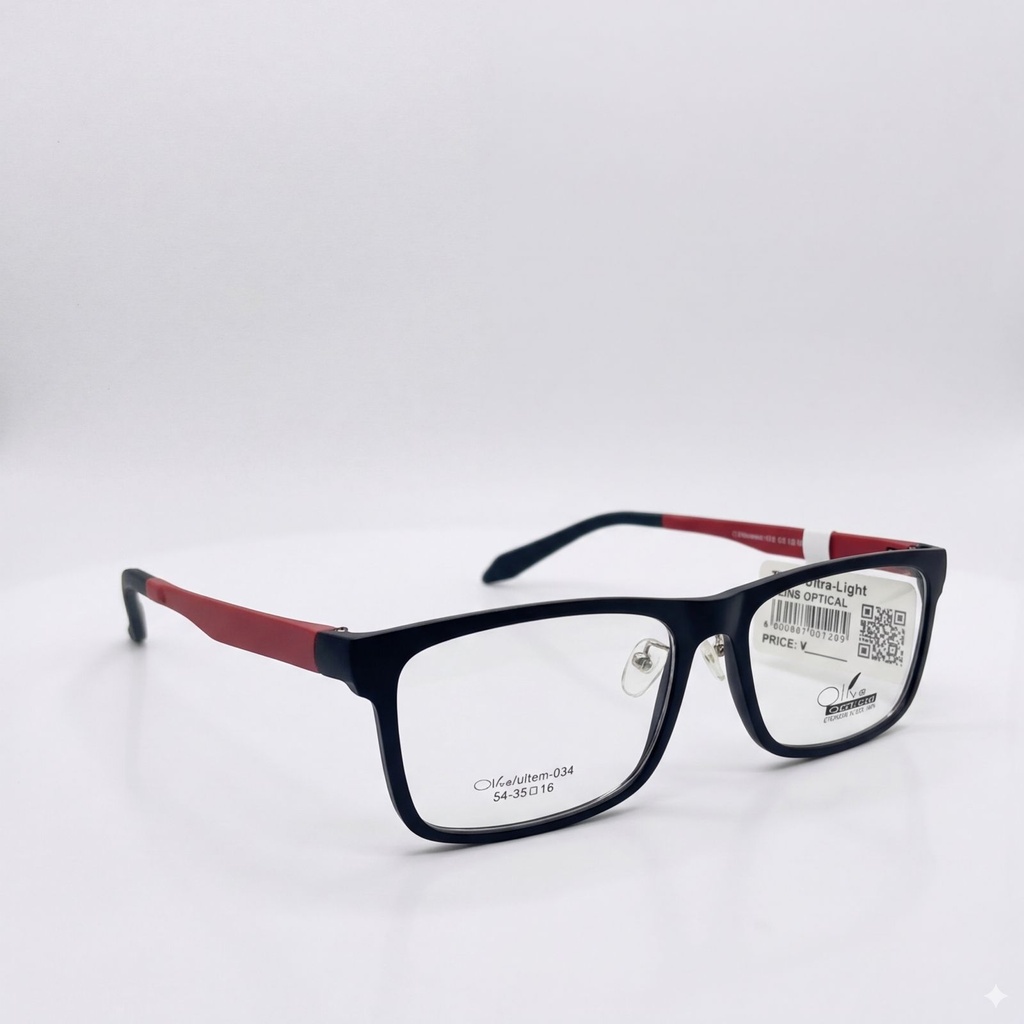 Armazón Oftálmico Olive optical ultem-034 Negro/Rojo