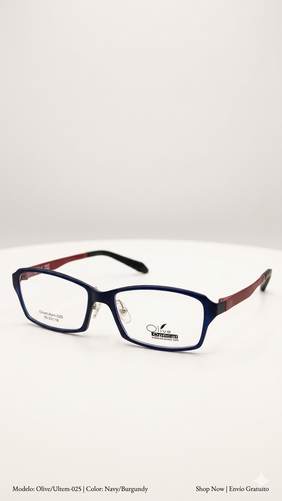 Armazón Oftálmico Olive Optical ultem-025 Negro/Rojo