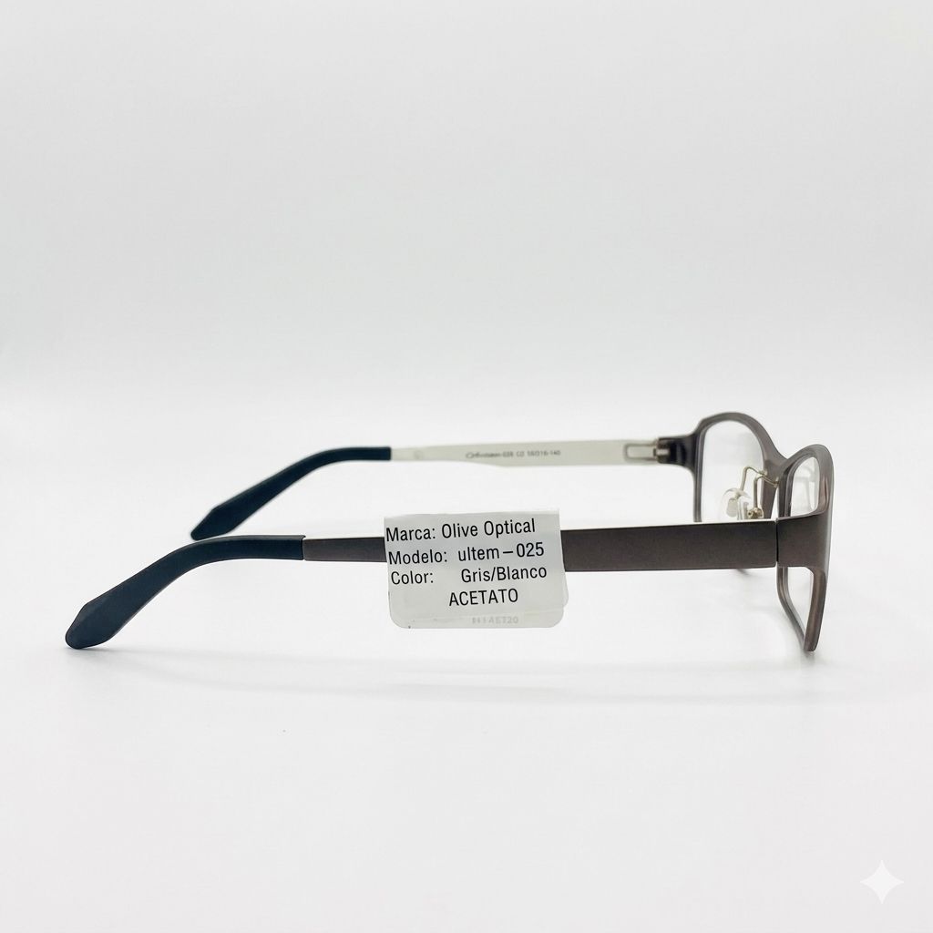 Armazón Oftálmico Olive Optical ultem-025 Gris/Blanco