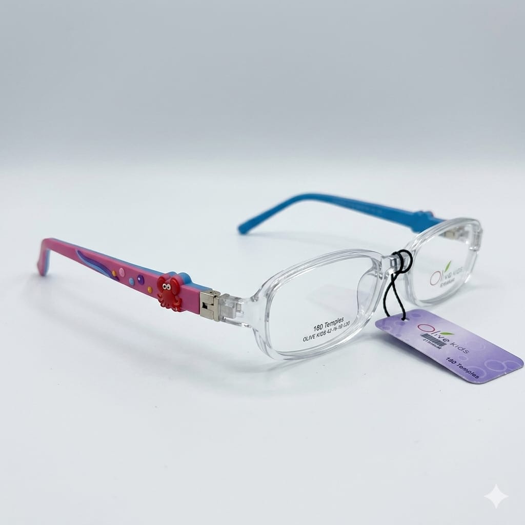 Armazón Oftálmico/Kids Olive Kids Kids-1517P Azul/Estampado/Transparente