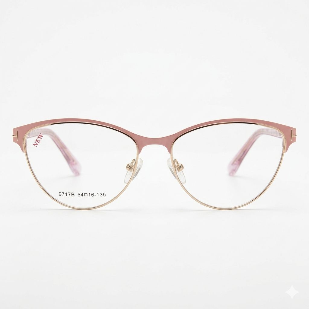 Armazón Oftálmico NEW 9717B ROSA/DORADO/MORADO/TRANSPARENTE