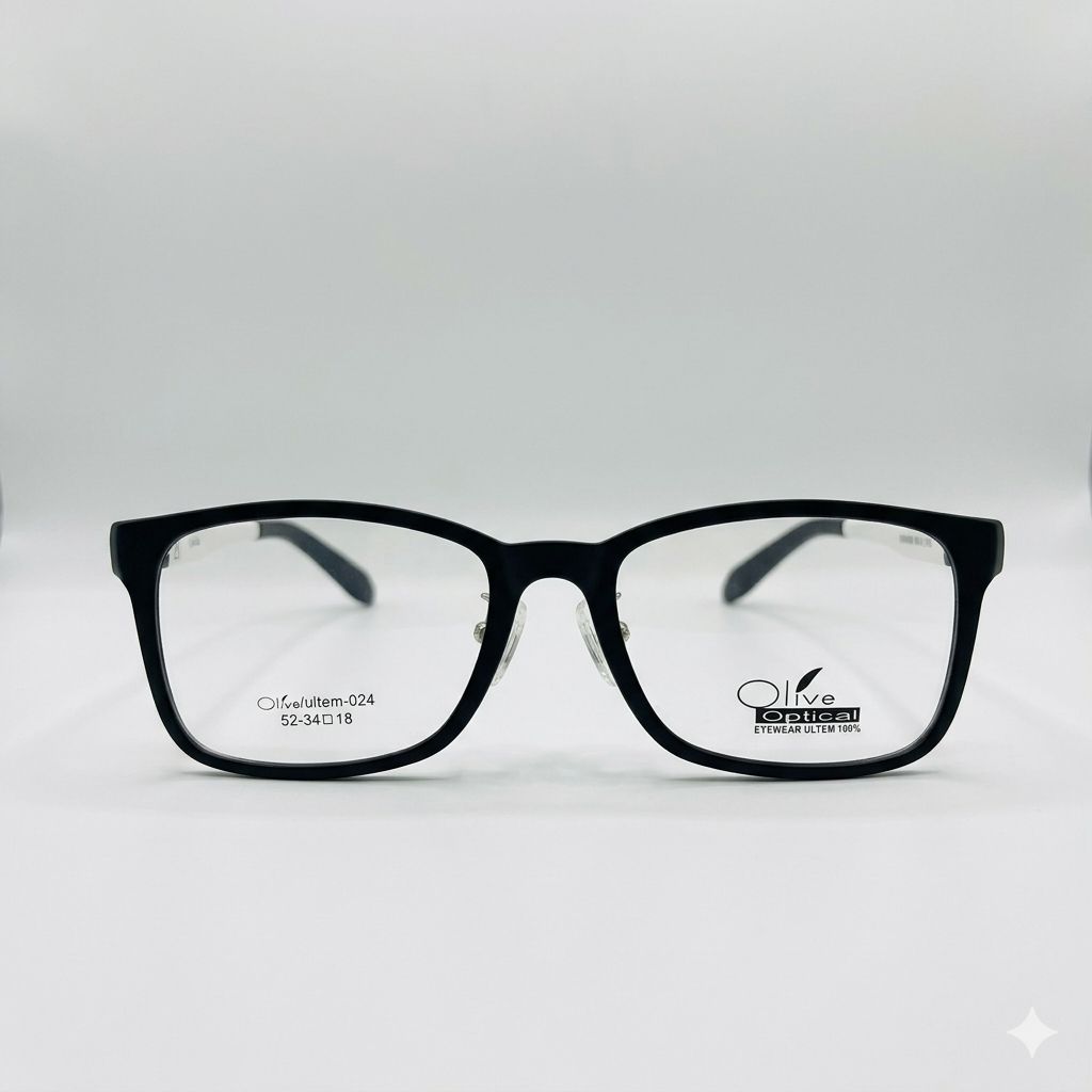 Armazón Oftálmico Olive Optical ultem-024 Negro/Blanco