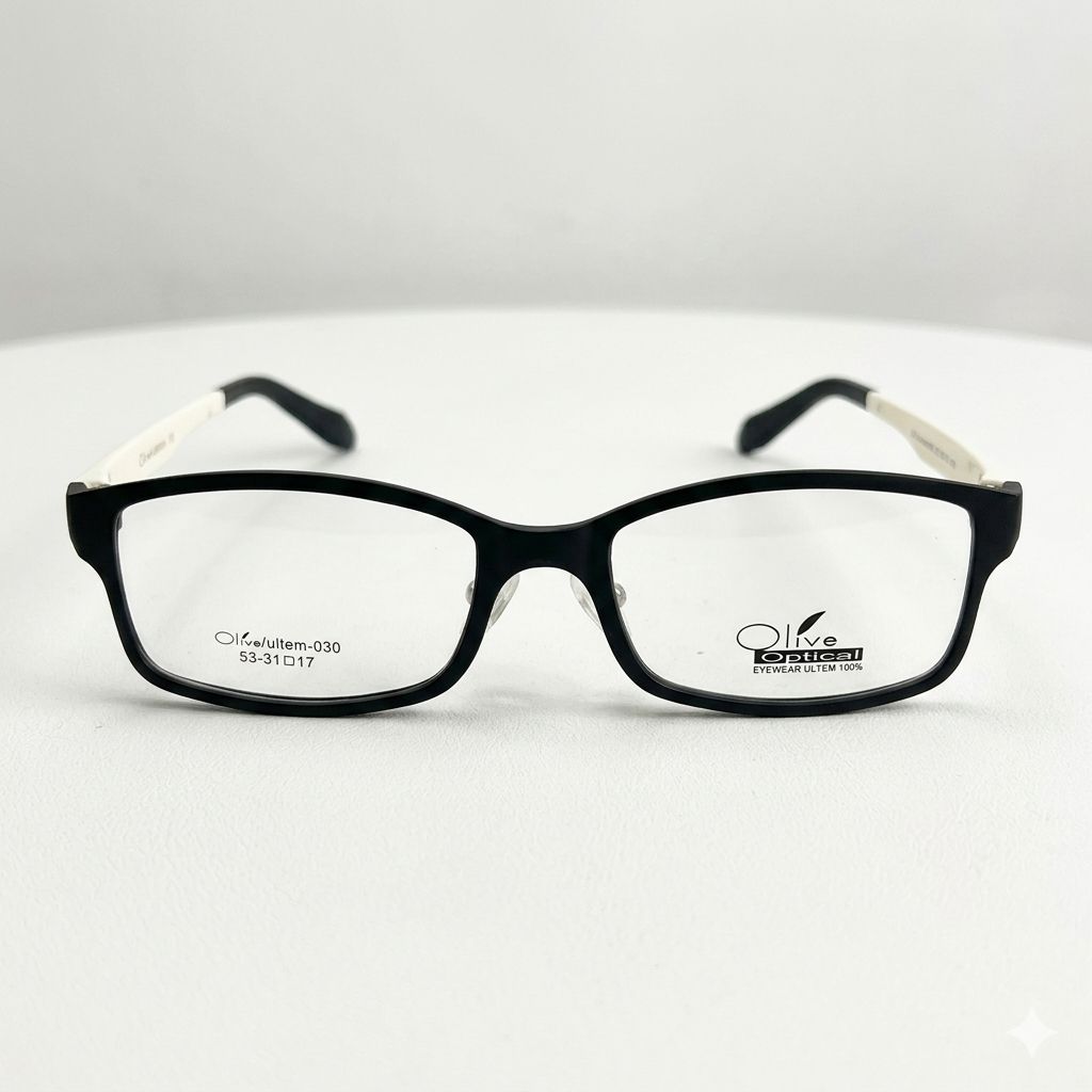 Armazón Oftálmico Olive Optical ultem-030 Negro/Blanco