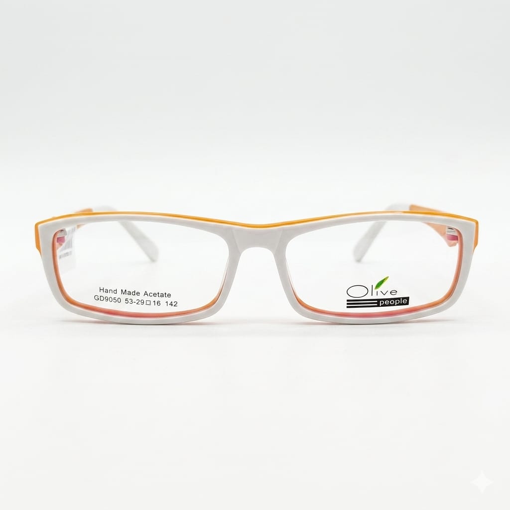 Armazón Oftálmico Olive People GD9050 Blanco/Naranja